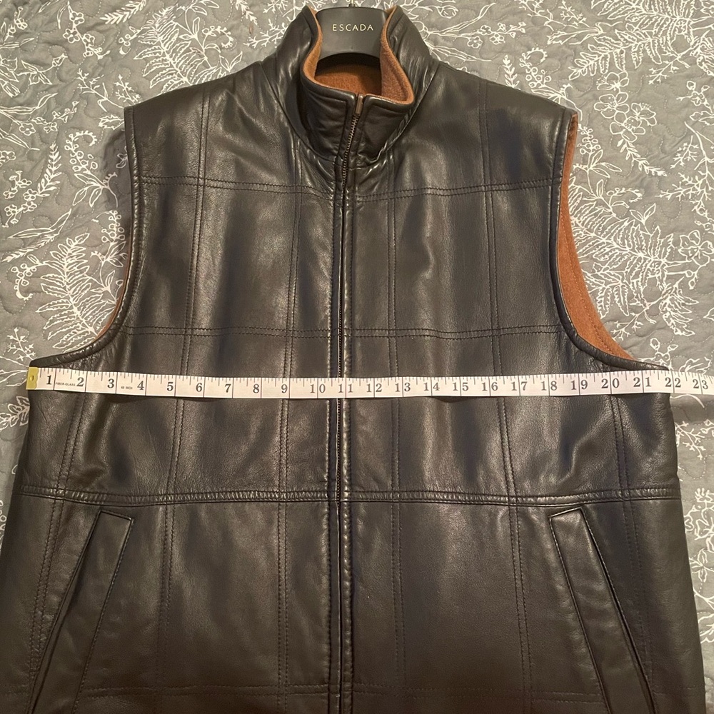 Patrick James Reversible Leather And Cashmere Vest - image 7